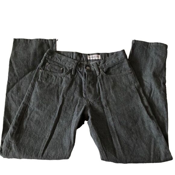 Gustin Jeans Mens 31 Style #131 Japanese Grey Straight Fit Selvedge Denim HEMMED - Picture 1 of 10